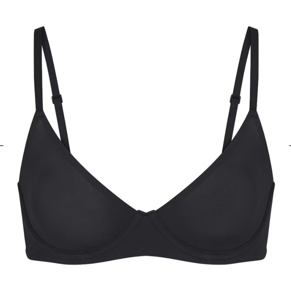 Skims Fits Everybody Unlined Demi Bra Onyx Black Underwire 34C BR-UWR-2293 - Picture 1 of 4